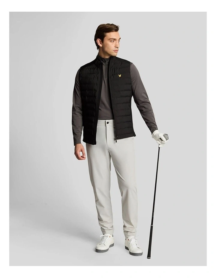Lyle & Scott Hybrid Quilted Full Zip Vest in Jet Black image 4