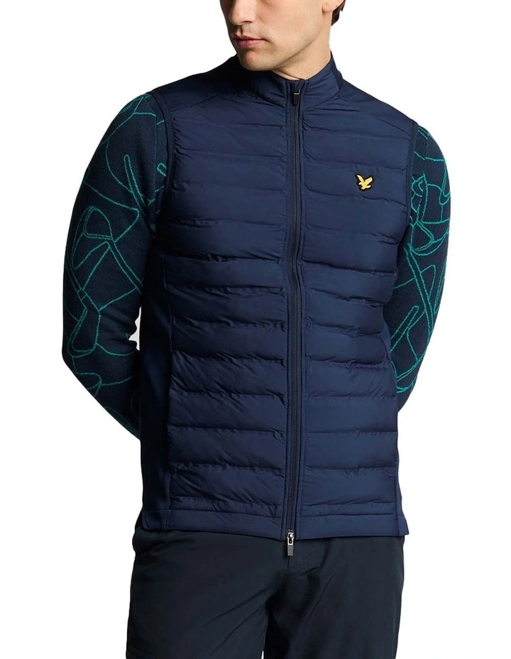 Lyle & Scott Hybrid Quilted Full Zip Vest - Ryder Blue image 1