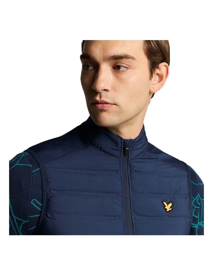 Lyle & Scott Hybrid Quilted Full Zip Vest - Ryder Blue image 3