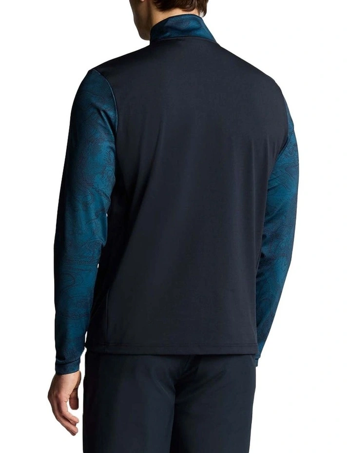 Printed Contour Golf Midlayer Jersey in Dark Navy image 2