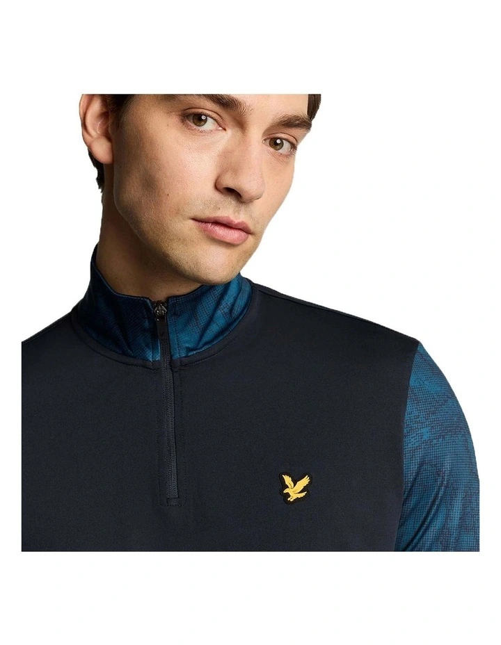 Printed Contour Golf Midlayer Jersey in Dark Navy image 3