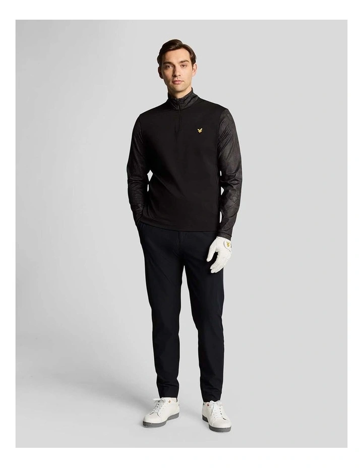 Printed Contour Golf Midlayer Jersey in Jet Black image 4