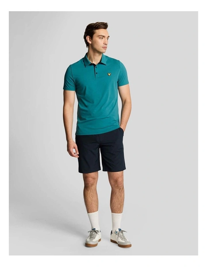 Contrast Placket Polo Shirt in Albatross/Jet Black image 4