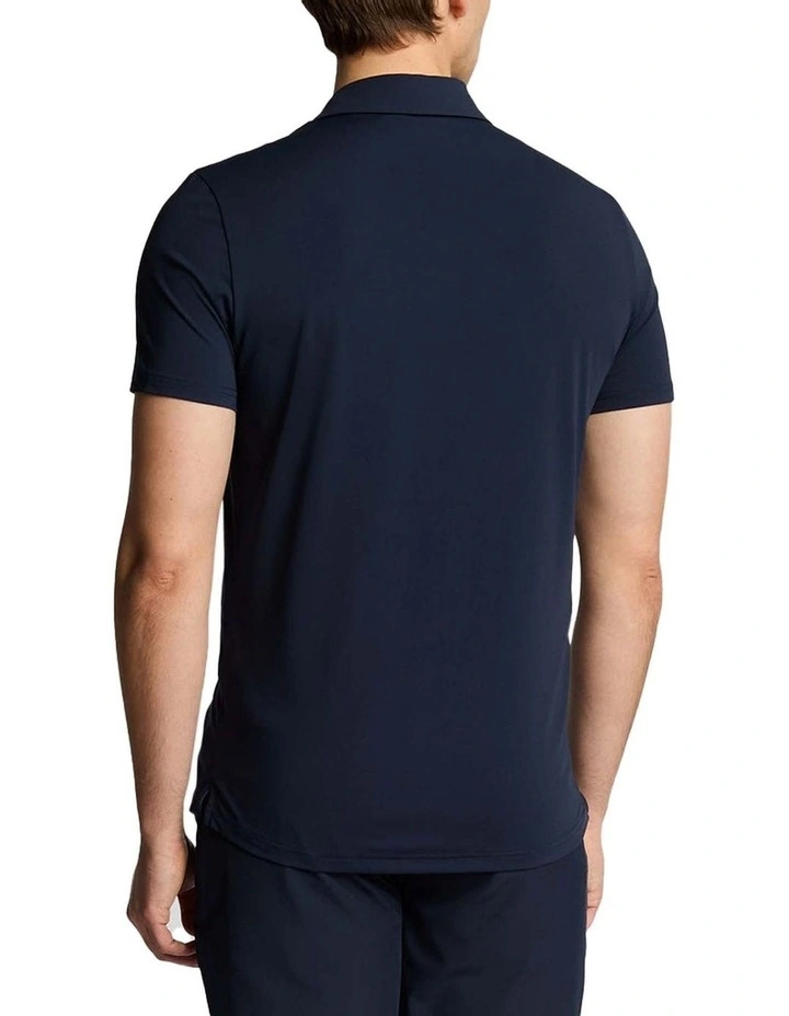 Contrast Placket Polo Shirt in Dark Navy/Albatross image 2