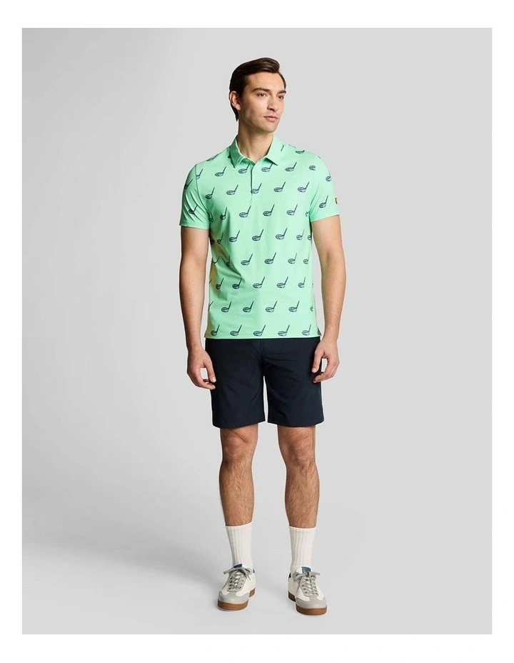 Micro Club Printed Polo Shirt in Shoreline image 4