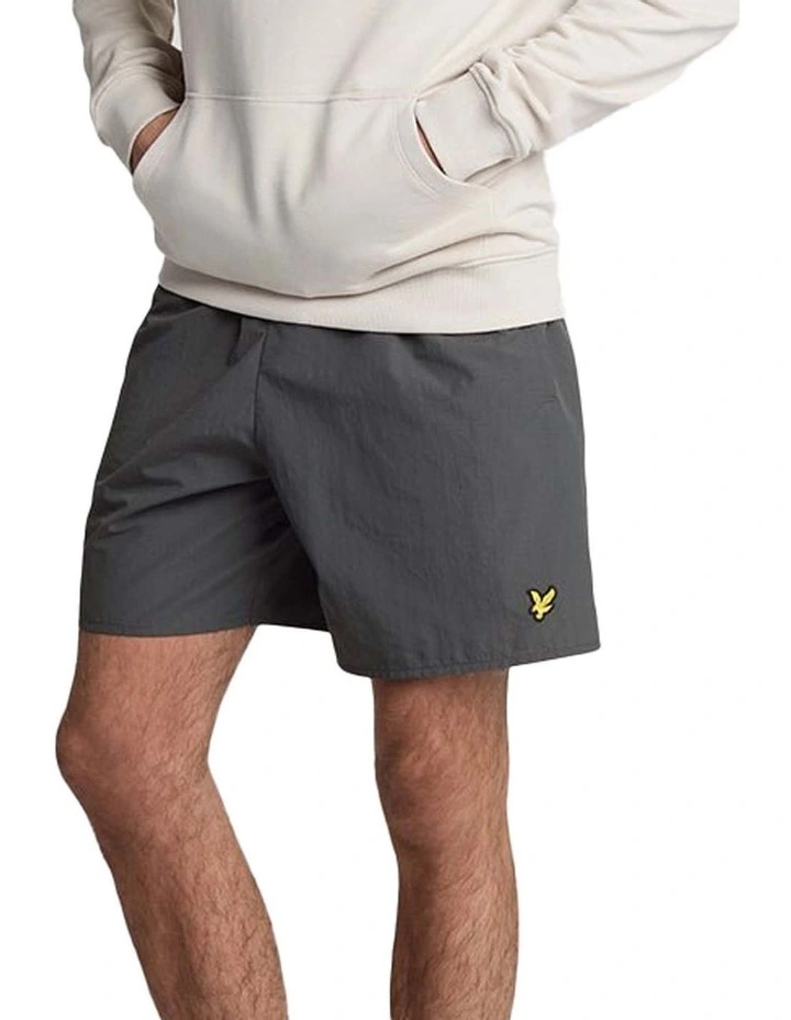 Plain Swim Shorts in Gunmetal image 1