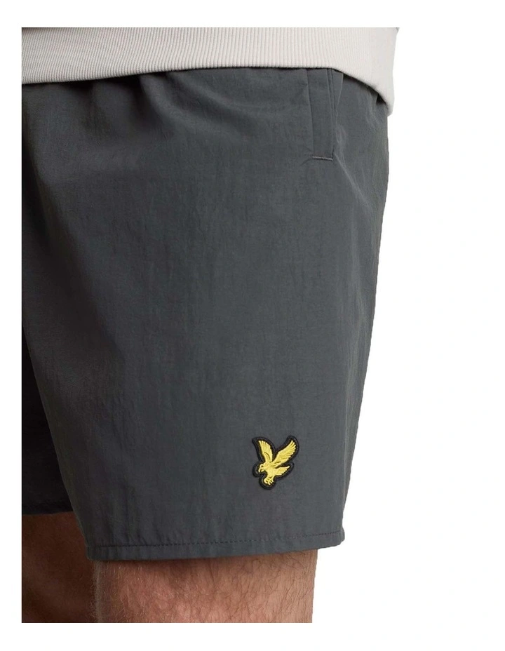 Plain Swim Shorts in Gunmetal image 3