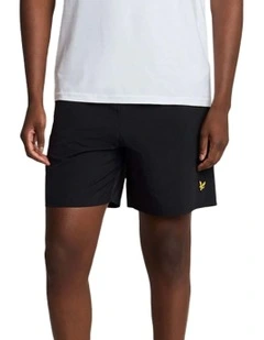 Plain Swim Shorts in Jet Black