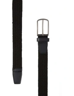Woven Belt in Jet Black