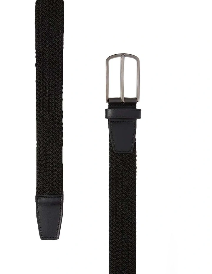 Woven Belt in Jet Black image 1