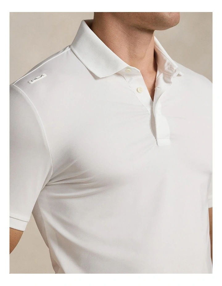 Rlx Lightweight Airflow Jersey Polo Shirt in Ceramic White image 3