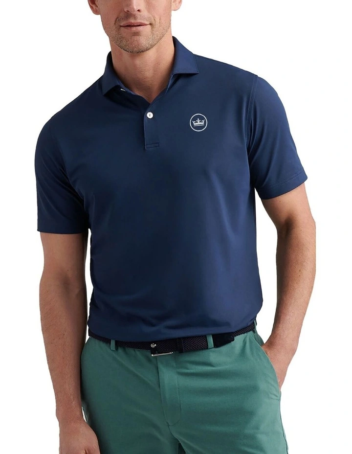 Soul Performance Mesh Golf Polo Shirt in Navy image 1