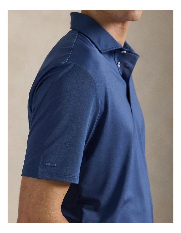 Solid Lightweight Airflow Golf Polo Shirt in Old Royal image 3