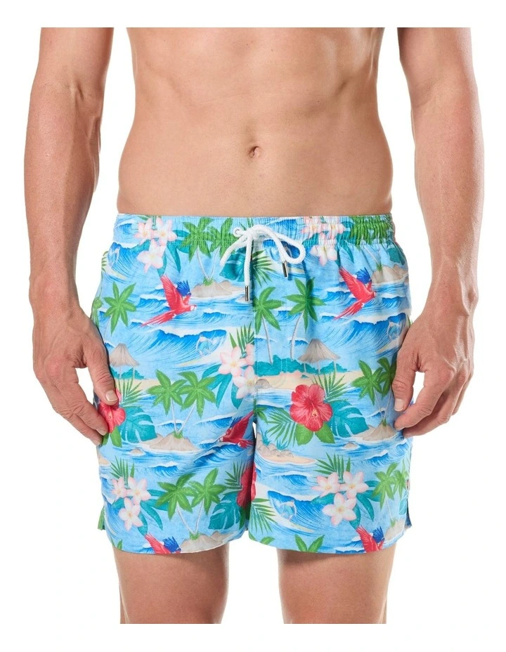 S2 Retro Surf Swim Short in Multi image 1