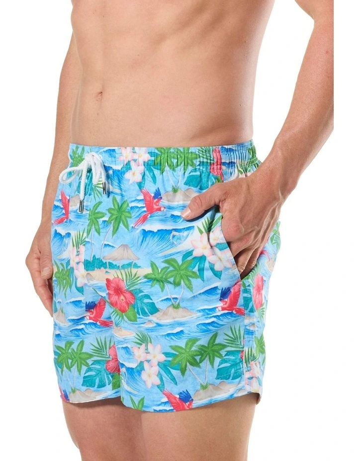 S2 Retro Surf Swim Short in Multi image 3