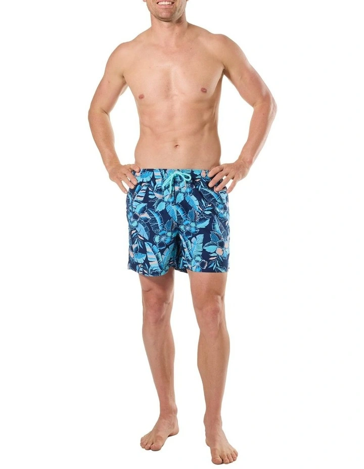 Pop Tropics Swim Short in Blue image 4