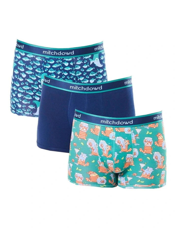 3 Pack Bamboo Trunks in Multicolor image 1