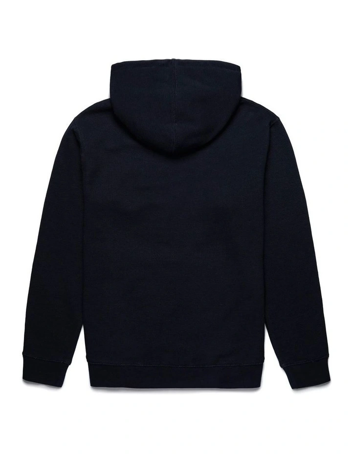Sandron Waffle Knit Hoodie in Blue image 2