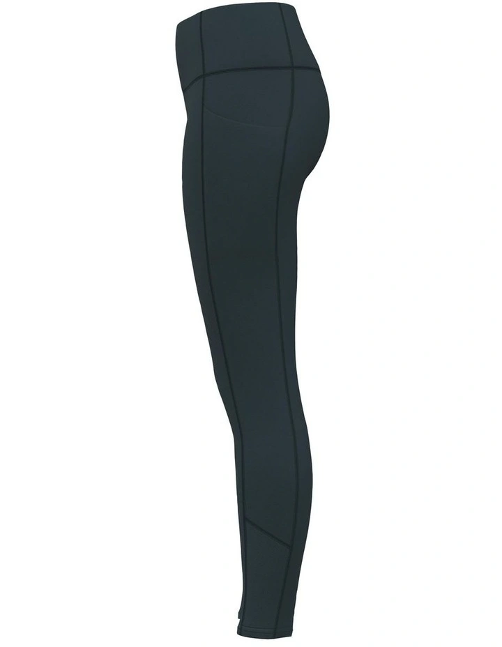 Leonora High Rise 7/8 Leggings With 2 Side Pockets in Carbon-Blue Infinity image 2