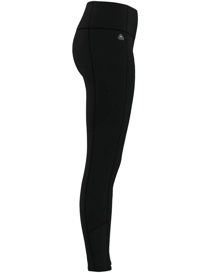 Leonora High Rise 7/8 Leggings With 2 Side Pockets in Black image 2
