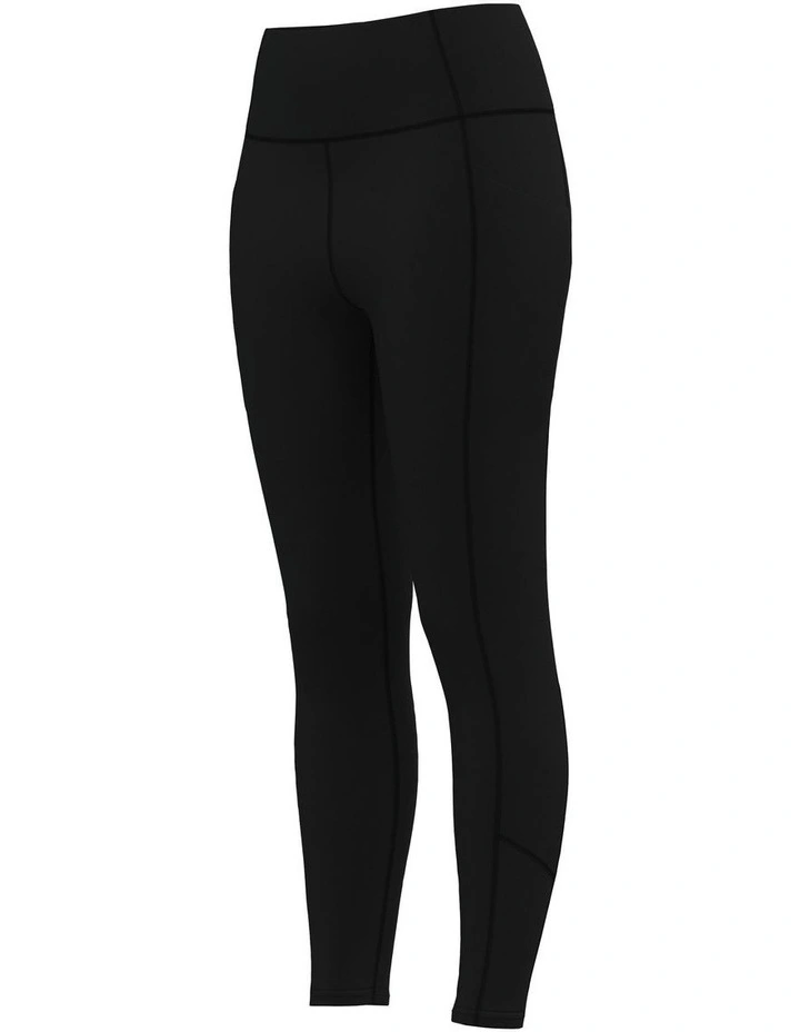Leonora High Rise 7/8 Leggings With 2 Side Pockets in Black image 4