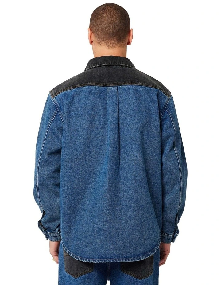 A5 Shacket Connor Flip Jacket in Blue image 4