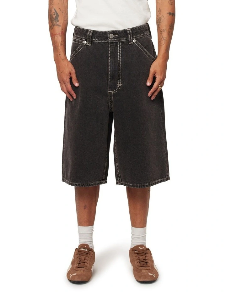 A6 Big Stitch Shorts Frank in Black image 3