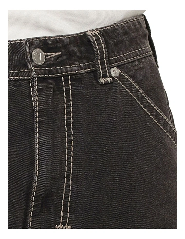 A6 Big Stitch Shorts Frank in Black image 4