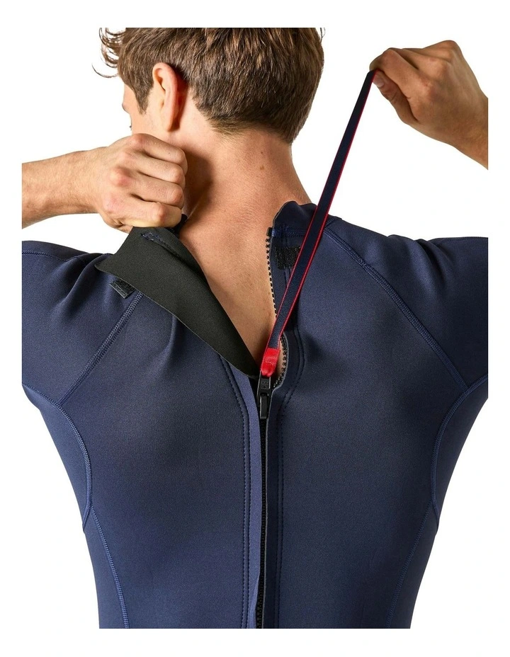 Neoprene Shorty Surfing Wetsuit in Navy Blue image 7