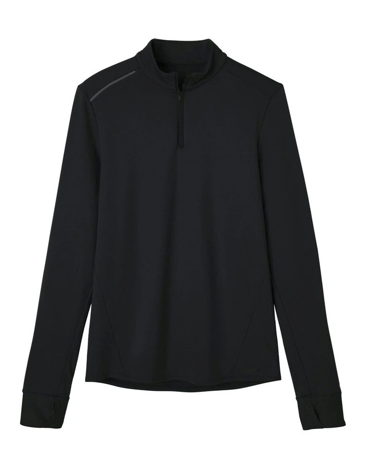 Run Warm Long Sleeved Running T-shirt in Black image 7