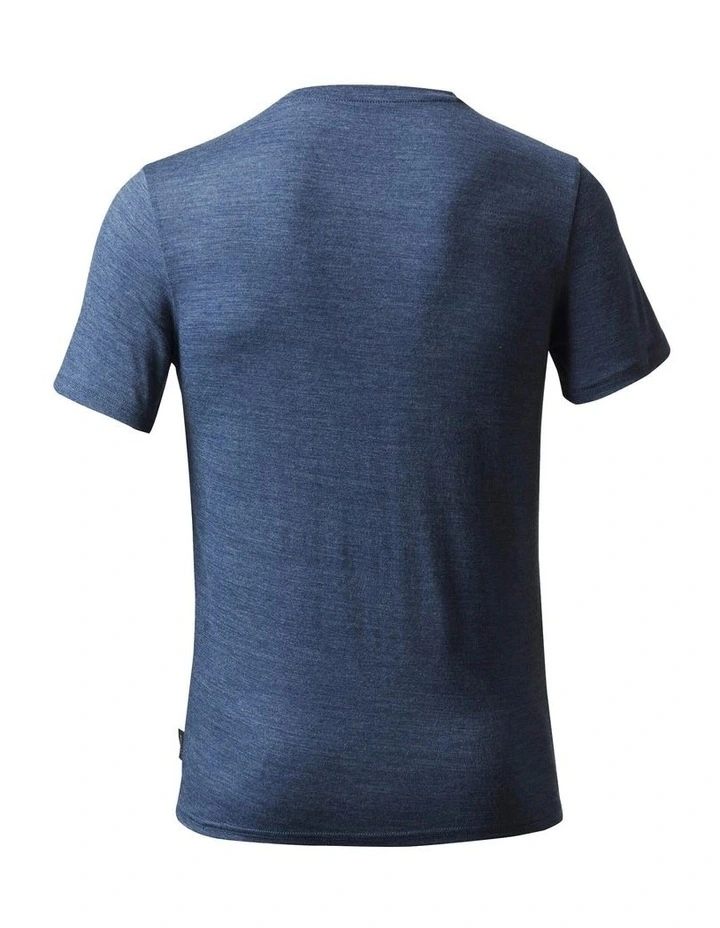 Travel Trekking Merino Wool T-shirt in Blue image 4