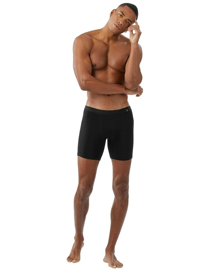 Mountain Trekking Merino Wool Boxer Shorts in Black image 4