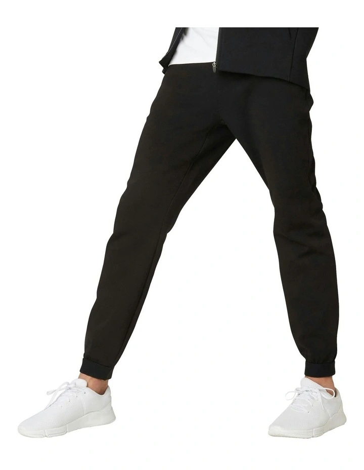 Fitness Majority Cotton Slim Jogging Bottoms in Black image 1