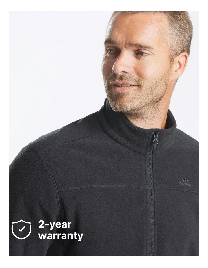 Hiking Fleece Jacket MH120 in Black image 2