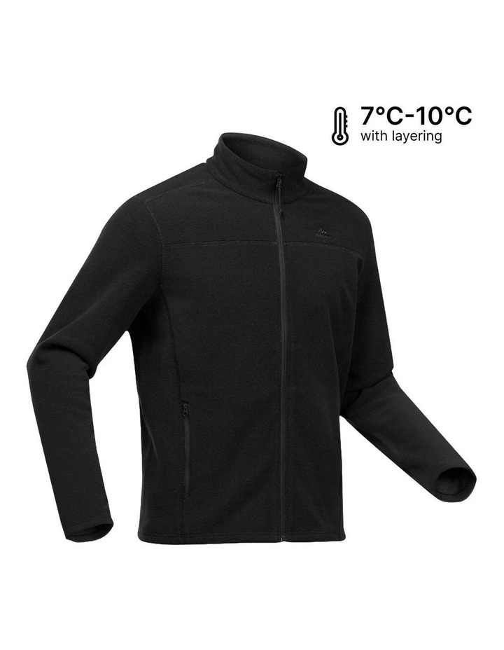 Hiking Fleece Jacket MH120 in Black image 6