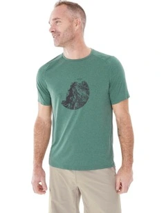 Short-Sleeved Hiking T-shirt MH500 in Green