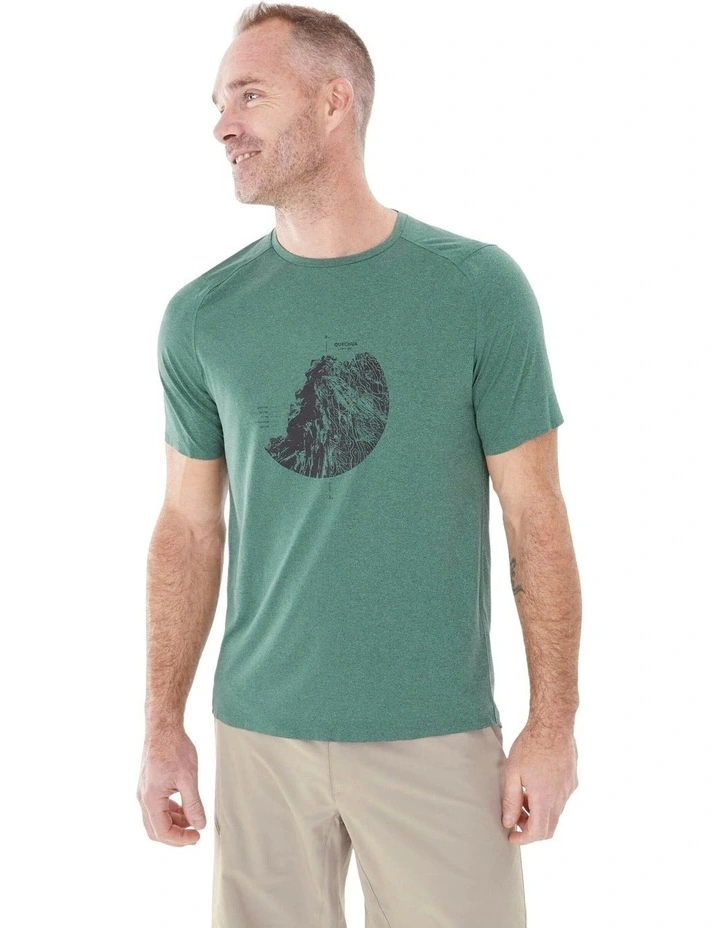 Short-Sleeved Hiking T-shirt MH500 in Green image 1