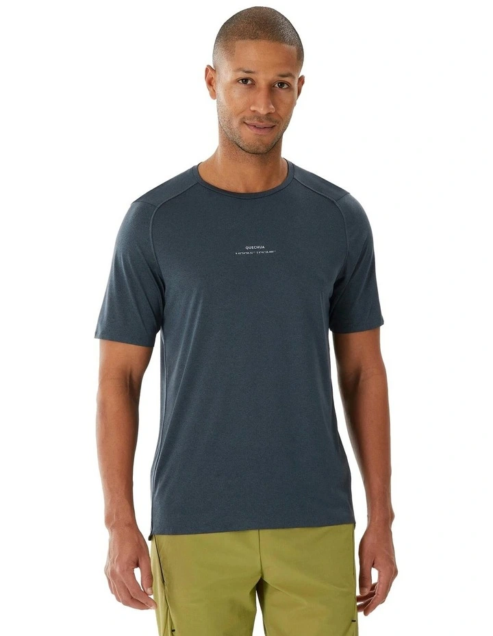 Short-Sleeved Hiking T-shirt MH500 in Grey image 1