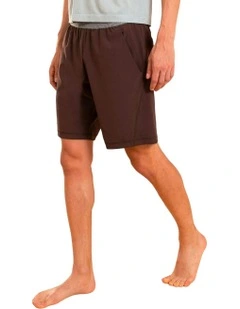 Men's Lightweight Dynamic Yoga Shorts in Brown