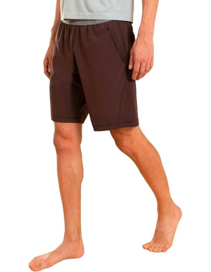Men's Lightweight Dynamic Yoga Shorts in Brown image 1