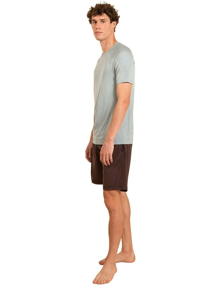 Men's Lightweight Dynamic Yoga Shorts in Brown image 3