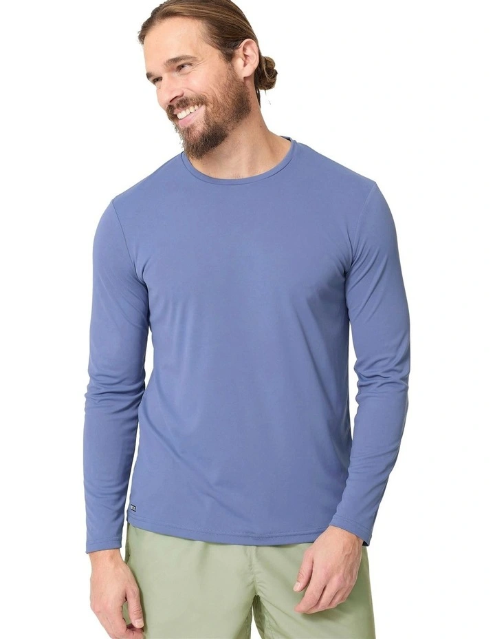 Anti-UV Surf Top Long Sleeve Eco Water T-shirt in Blue image 1