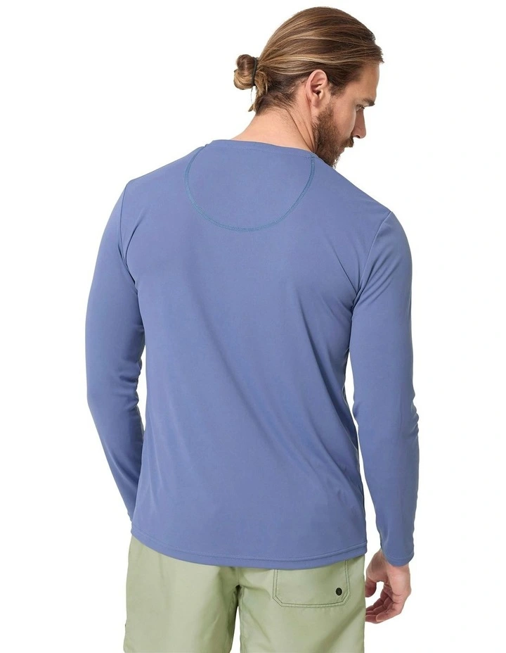 Anti-UV Surf Top Long Sleeve Eco Water T-shirt in Blue image 2