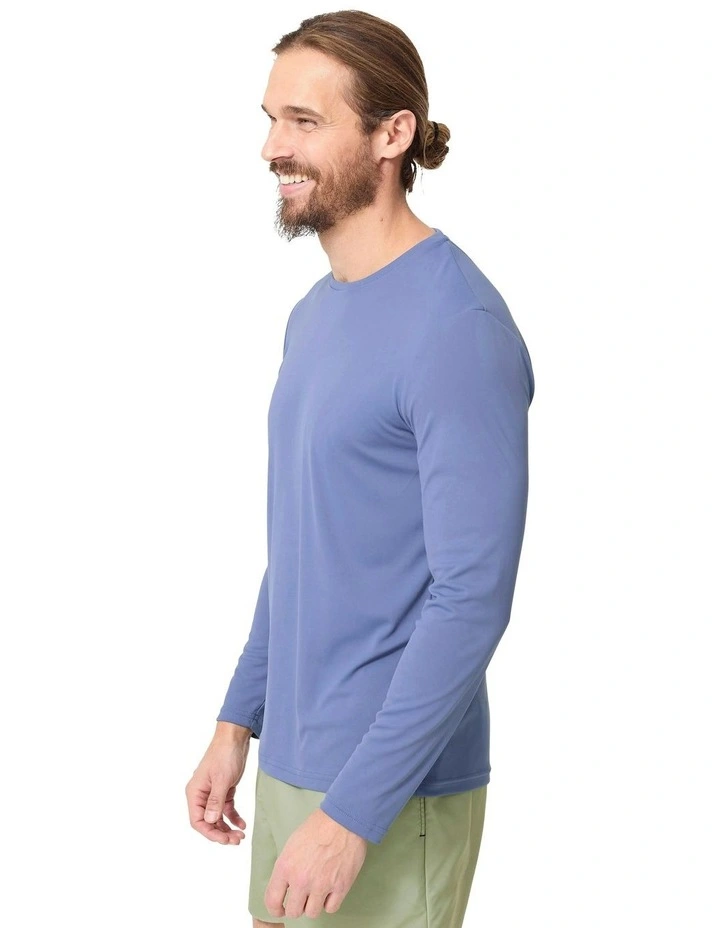 Anti-UV Surf Top Long Sleeve Eco Water T-shirt in Blue image 3