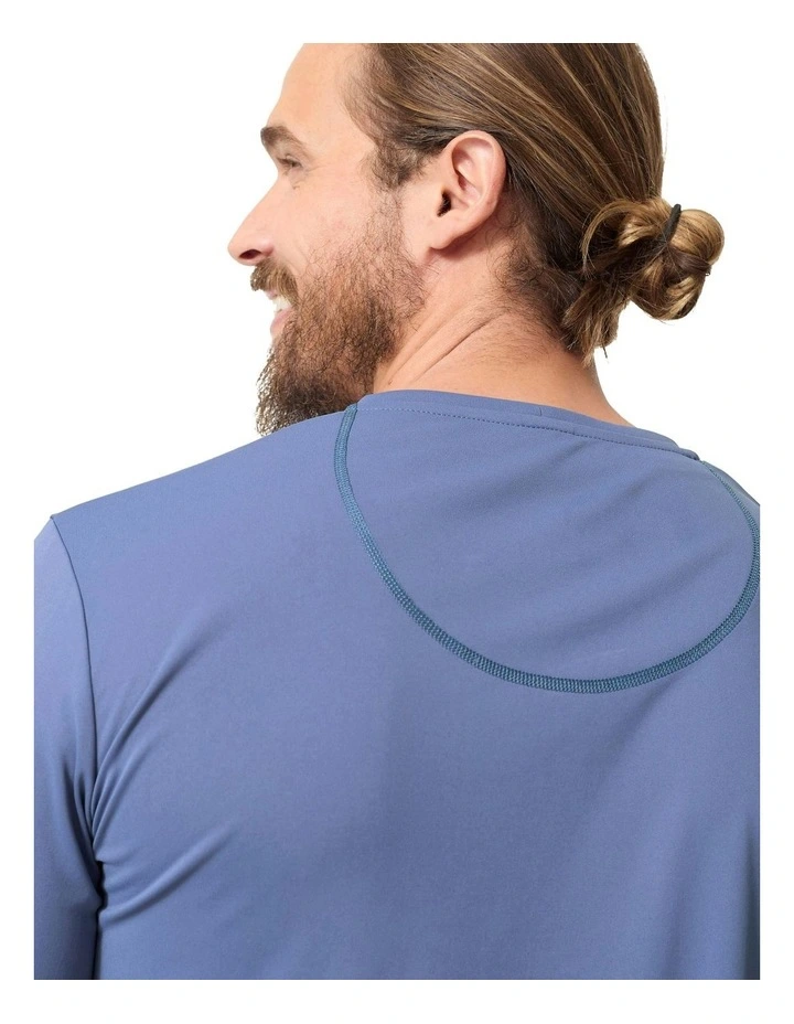 Anti-UV Surf Top Long Sleeve Eco Water T-shirt in Blue image 6
