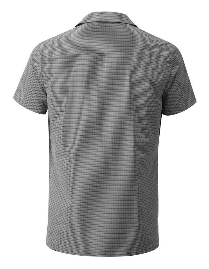 Travel 500 Stretch Short-Sleeved Trekking Shirt in Grey image 5