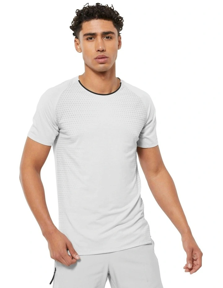 Cross Training Breathable Short-Sleeved Performance Celliant T-shirt in Grey image 1