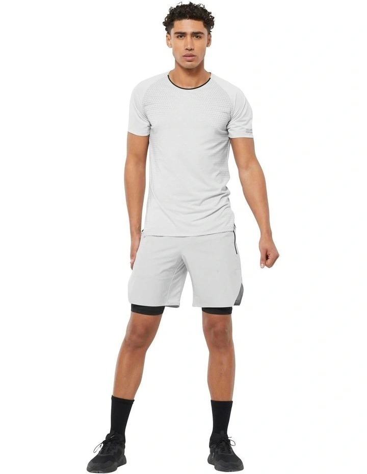 Cross Training Breathable Short-Sleeved Performance Celliant T-shirt in Grey image 4