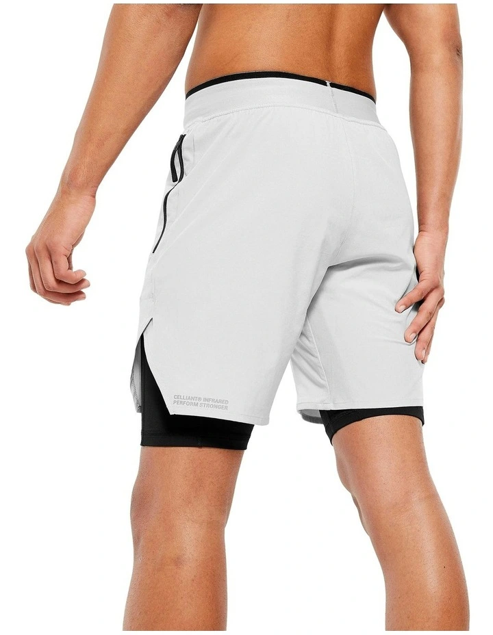 Breathable Lightweight Cross Training Performance Celliant Shorts in Grey image 2