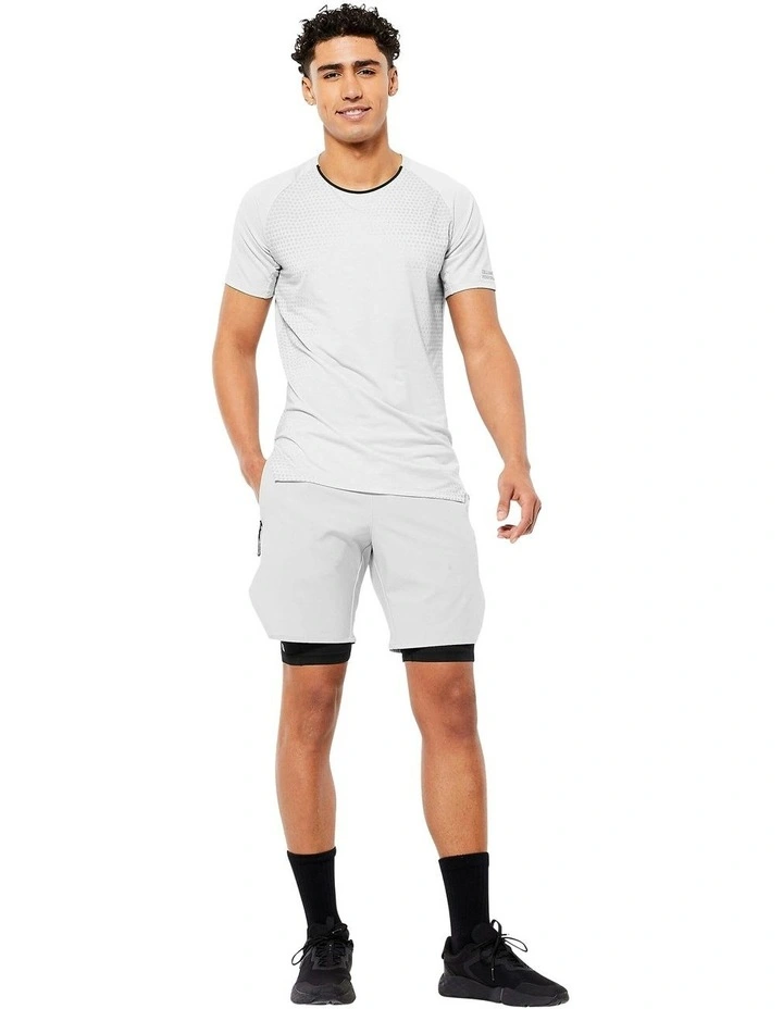 Breathable Lightweight Cross Training Performance Celliant Shorts in Grey image 4